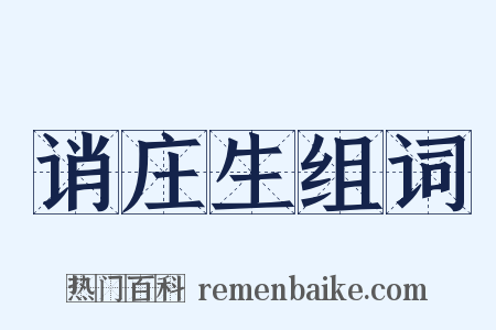 诮庄生组词是什么意思的图片